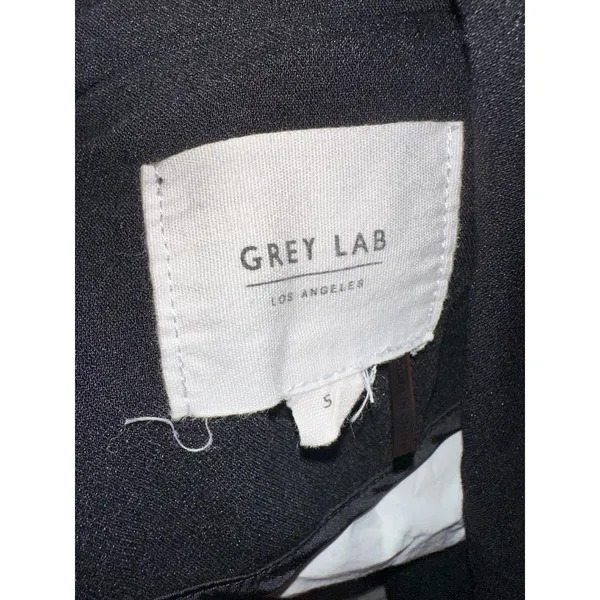 Black‎ Blazer Grey Lab Cropped Shirt Layered Look Career Jacket Size S - Image 6