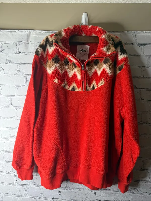 Aerie hometown holiday 1/4 zip fleece sweatshirt - Image 2