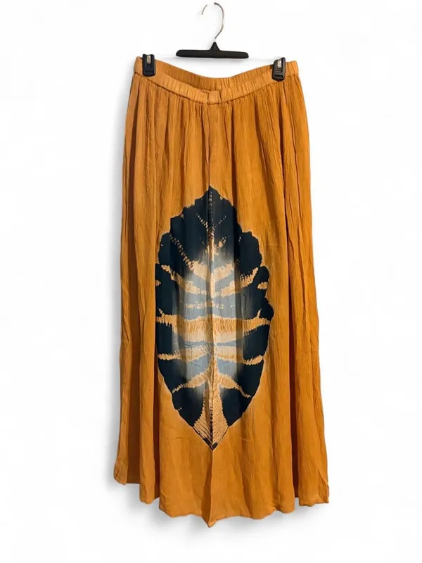 NWT Earthbound Women's Mustard Tie-Dye Panel Maxi Skirt Sz M - Image 4