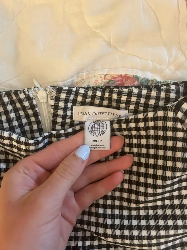 Urban Outfitters Black Gingham Mini Skirt - Image 2