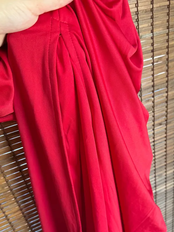 Lulus Enticing Darling Red Asymmetrical Ruched Maxi Dress NWT Small $79 - Image 10