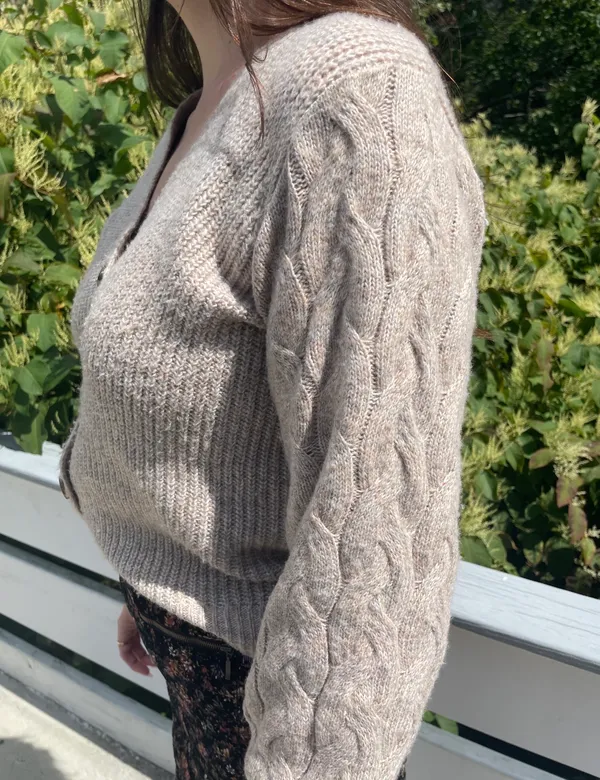 Classic tan cardigan - Image 3