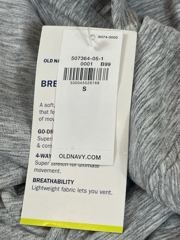 Old Navy Active Breathe ON Jumpsuit Gray Sleeveless Cropped Wide Leg S NWT - Image 7