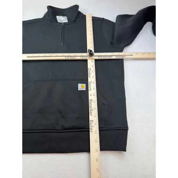 Carhartt Womens Tencel Quarter Zip Sweatshirt Black Relaxed Fit Small NEW - Image 8
