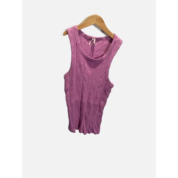 Anthropologie‎ Ribbed Tank Top Womens Small Purple Scoop Neck Casual Basic Knit - Image 2