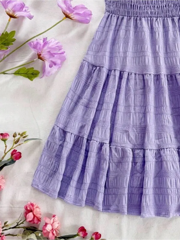Soleia Lavender Smocked Tiered Sundress BRAND NEW - Image 5