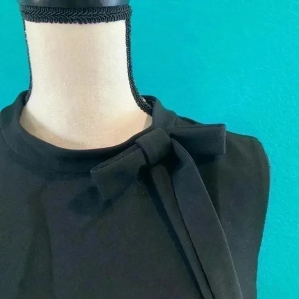 Eloquii black tie neck dress in size 16 - Image 3