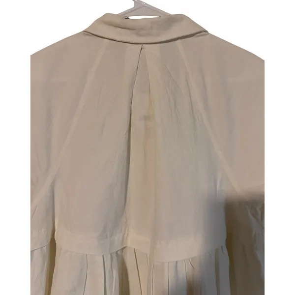 Free People Ronnie Cotton Poplin Mini Shirtdress White‎ Women's Size Small - Image 4