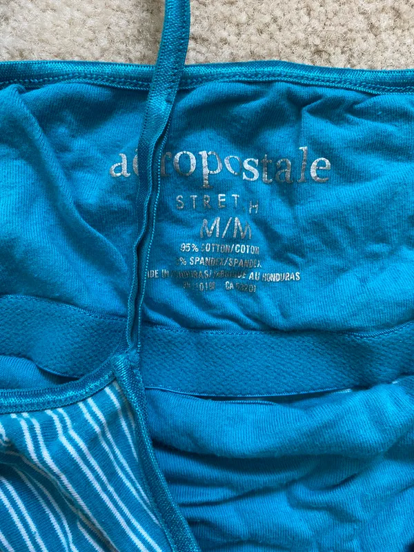 Aeropostale Blue And White Tank Top - Image 2