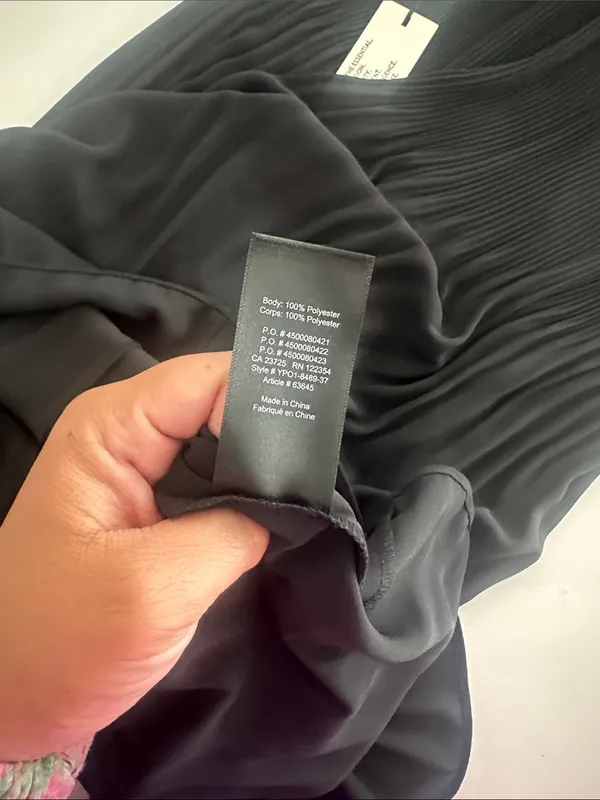 Aritzia Babaton Mathis Pleated Dress in‎ black size small NWT - Image 7
