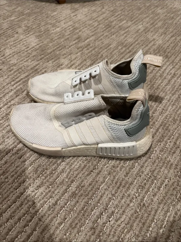 adidas Men's Slip-On Sneakers in Beige, White and Gray - Image 3