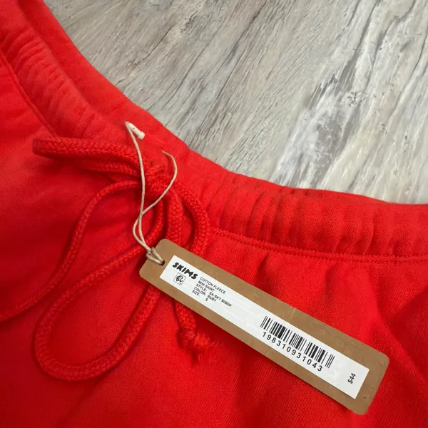 SKIMS Cotton fleece Mini Skirt Ruby Red Size Small - Image 3
