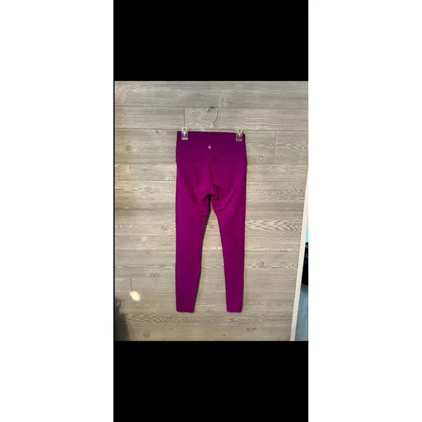 Lululemon Purple High Rise Full Length Yoga Leggings Size 8 Magenta Activewear - Image 4