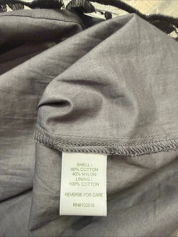 Garnet Hill Boheme Easy lace dress lined gray 12 - Image 9