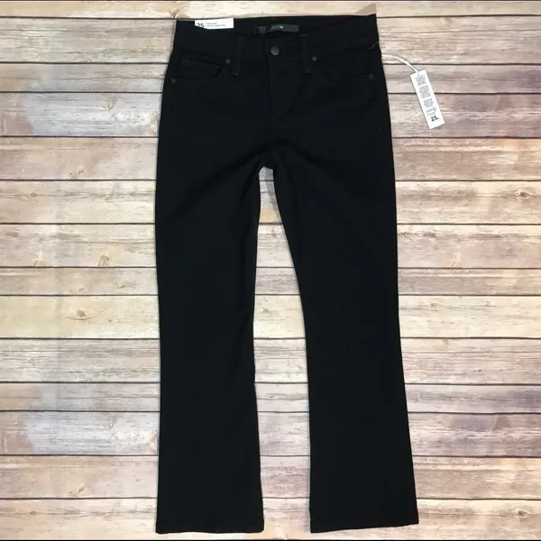 Joe's Olivia Mid Rise Cropped Flare Black Denim Jeans Tatiana Sz 25 NWT - Image 3