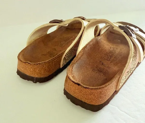 Birkenstock Arizona Sandals Cheetah Floral Buckle Slip Footbed Medium Narrow 37 - Image 2