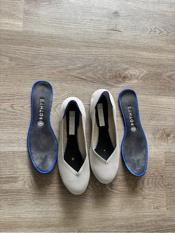 Rothy's Flax Birdseye The Flat Round Toe Women's Shoes 10 - Image 7