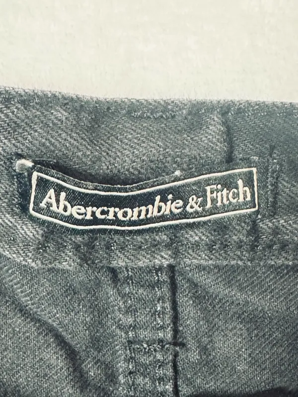 Abercrombie & Fitch frayed denim shorts in black - 24 - Image 4
