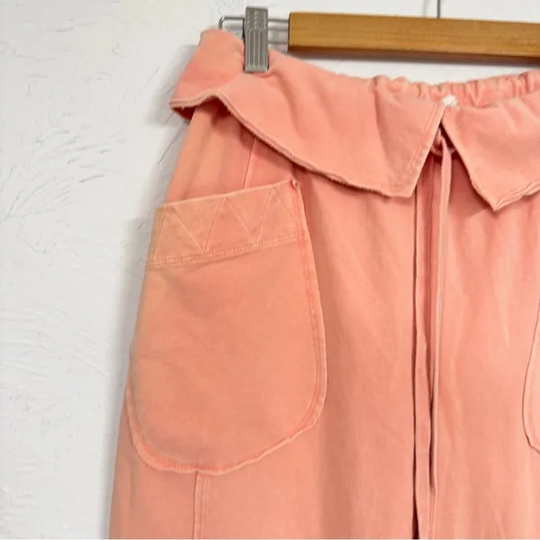 Daily Practice Coral Pink Wide Leg Casual Sweatpants Womens XS Cropped Gorpcore - Image 4