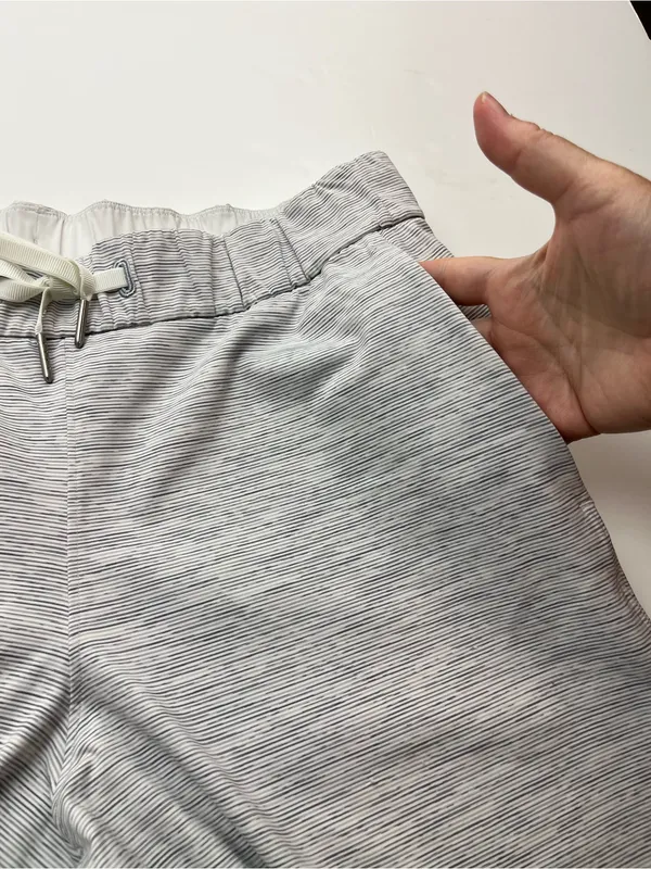 Lululemon On The Fly Pant *27" Womens 8‎ Grey White Athletic Athleisure W5BVFS - Image 10