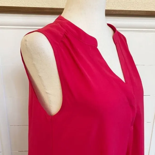 Lush Clothing Womens‎ Fuchsia Pink Sleeveless V-Neck Shift Dress DR93500-003 Medium - Image 4