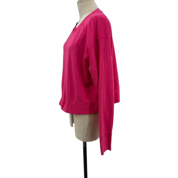 Sweaty Betty After Class Crop Sweatshirt Bright Pink Size‎ US 10 / Large - Image 5