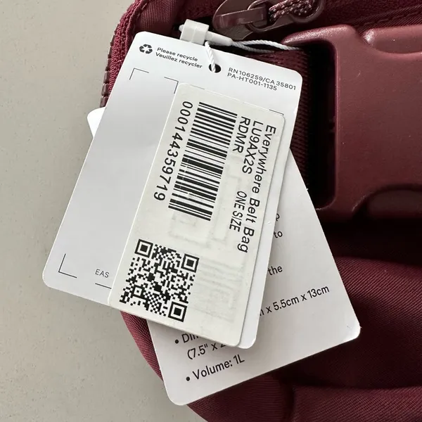 NWT Brand New lululemon Everyday Belt Bag 1L in Red Merlot RDMR - Image 9