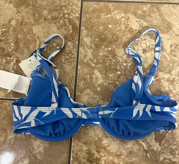 Roxy Bikini Top Blue Floral - Image 2