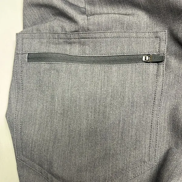 FIGS Heather Grey High Waisted Jogger Medical Scrub Pull-On Cargo Pant PO3743-XS - Image 4