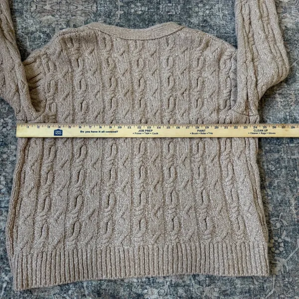 $495 ATM Anthony Thomas Melillo Clay Wool Cable Knit Cardigan AW8664-ABO Medium - Image 5