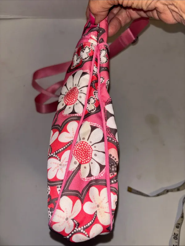 Vera Bradley Lighten Up Slim Crossbody Bag In Retired Blush Pink Floral Design - Image 11