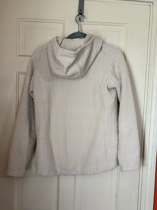 Patagonia Hoodie Womens Small Cream Pullover Diamond Capra Hoody Fleece Sweater - Image 7
