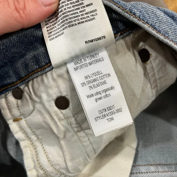 AGOLDE Jeans‎ Toni Mid-Rise Casual Straight Size 31 Blue A133G-3002 - Image 8
