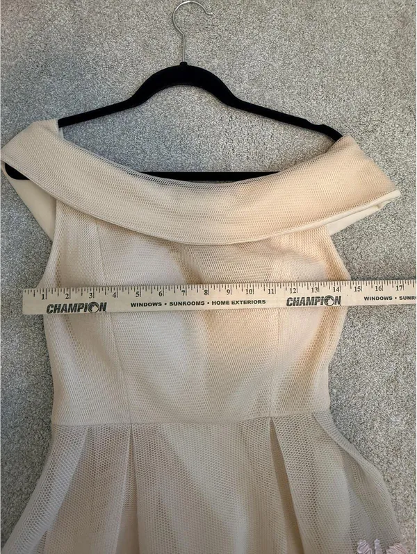 Caramel Fashion Women's US 12 (EU 44) Off-Shoulder Mesh Cocktail Dress - Image 8