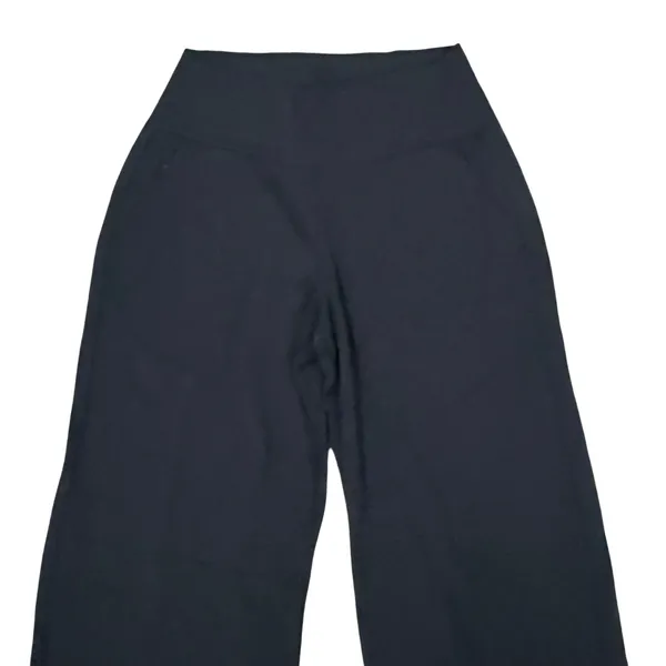 Athleta Womens Black Wide Leg High Rise Pants Trousers Size M - Image 2
