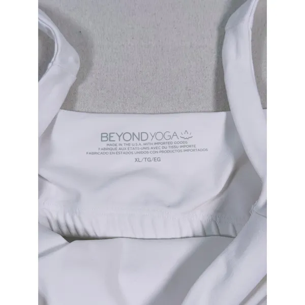 Beyond Yoga Spacedye Square Neck Sports Bra Tank Top XL White Yoga Pilates Gym - Image 4