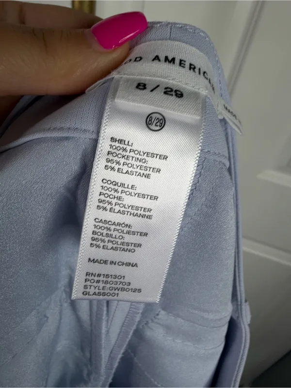 Good American Powder Purple High Rise Tailored Pants Size 8/29 NWT - Image 11