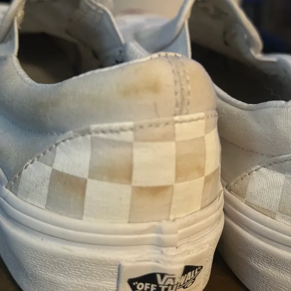 Vans unisex checkered canvas slip on sneakers - Image 8