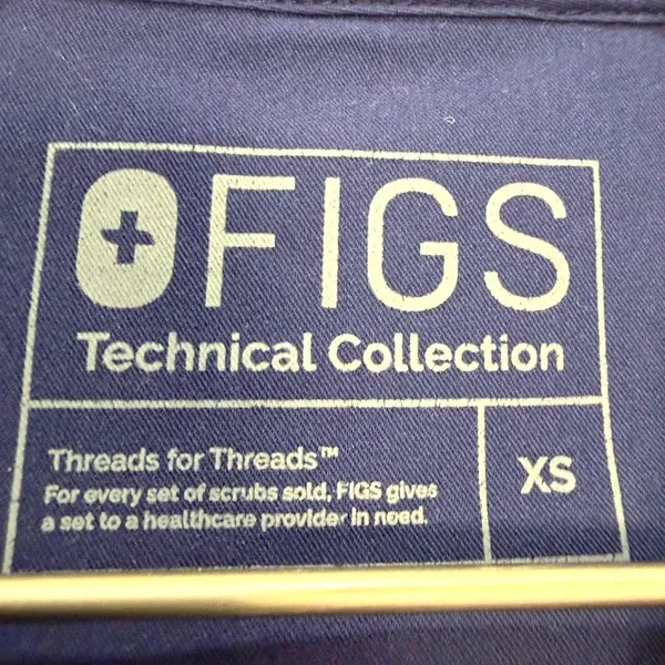 FIGS Navy Blue Technical Collection Bellery Scrub Jacket Zip Front Size XS - Image 3