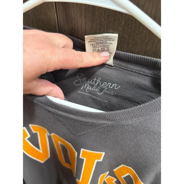 Southern made tees Tennessee crewneck sweatshirt orange "VOLS" women's Medium - Image 2