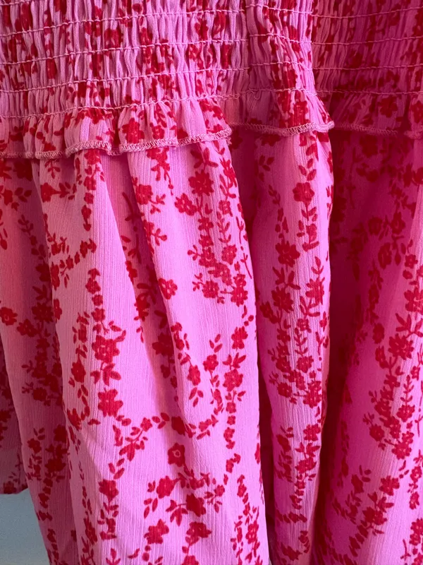 Pink floral dress Size M - Image 2