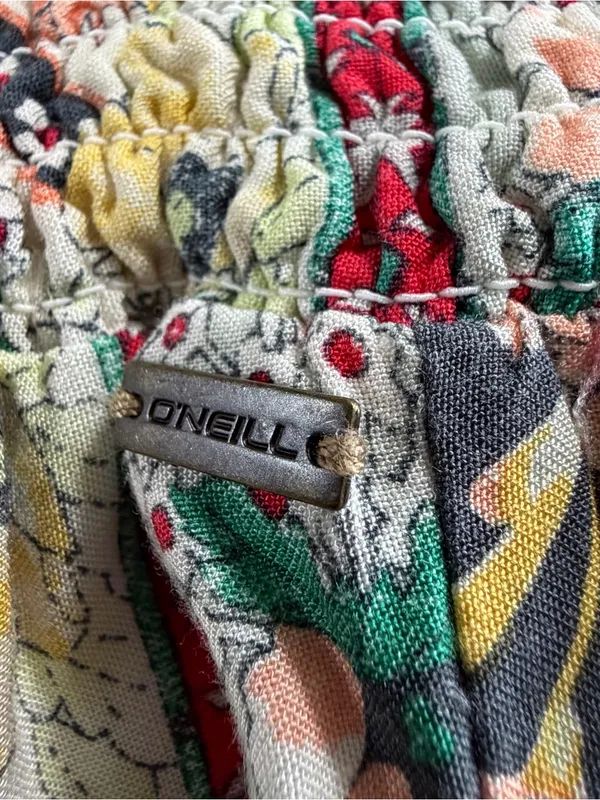 O’Neill Pants Women’s Sz Small Wide Leg Floral Smocked Pullon Boho Beachy Resort - Image 7