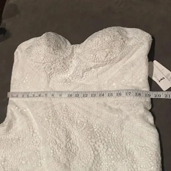 Women’s Bohemian Wedding Dress Zip Up Back with Ivory Lining Size 18W NWT - Image 6