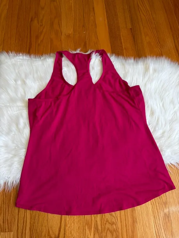 Athleta Pink Racerback Tank Top Women’s Large - Image 3