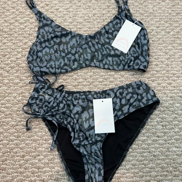 Dippin' Daisy's Gray Leopard Print Bikini Set - Image 5