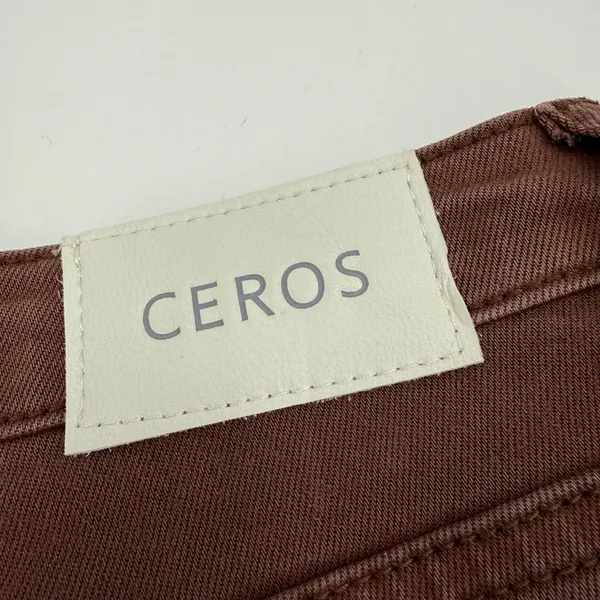 Ceros Jeans Womens SZ 30 NWT Phoenix High Rise Flare Distressed Mocha Denim Crop - Image 6