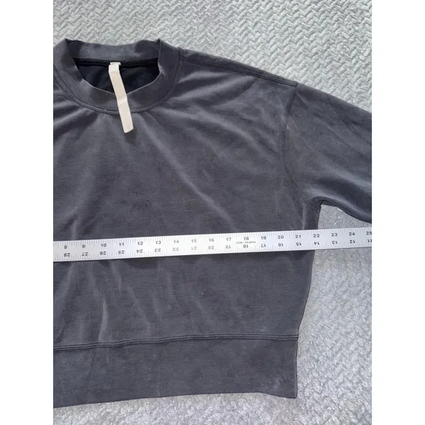 Lululemon Sweatshirt Womens Black Fleece Perfectly‎ Oversized Softstreme Sz 4 - Image 8