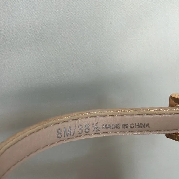 Vince Camuto Women’s size 8.5 Nude Metallic Ankle Strap 4” Heels Leather(B103)✨ - Image 7