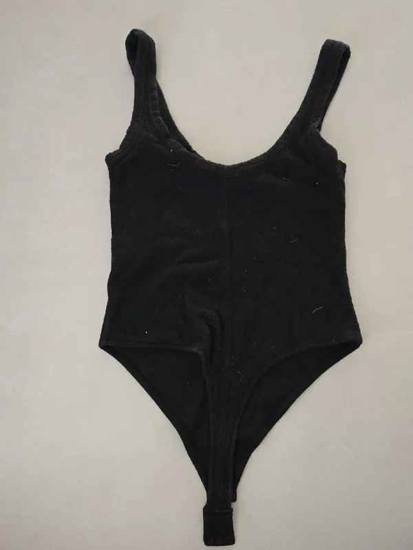 All Saints Black Ribbed Tank Bodysuit Size S - Image 2