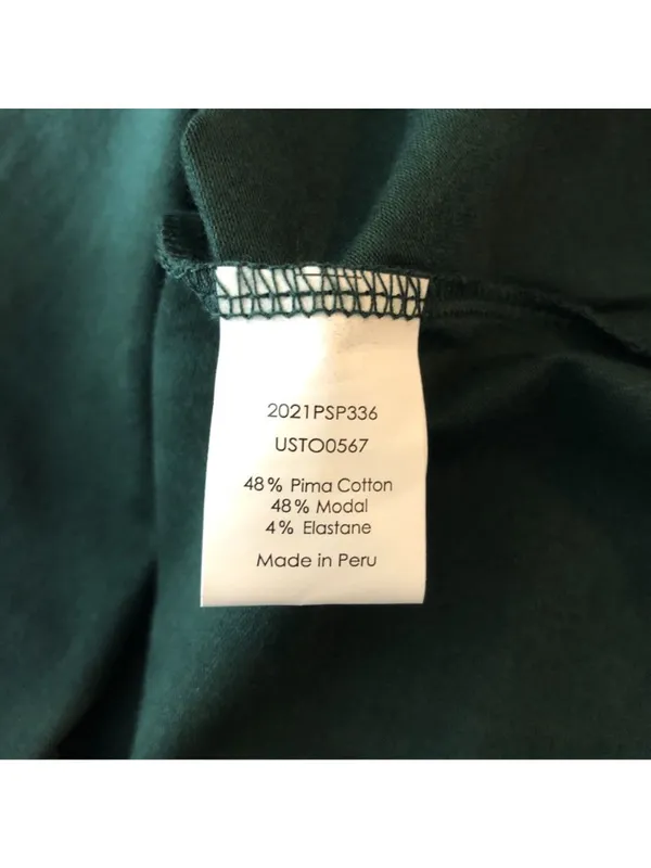 Universal Standard Ashley Cap Sleeve Tee Shirt Forest Green 4XS US 00-0 - Image 4